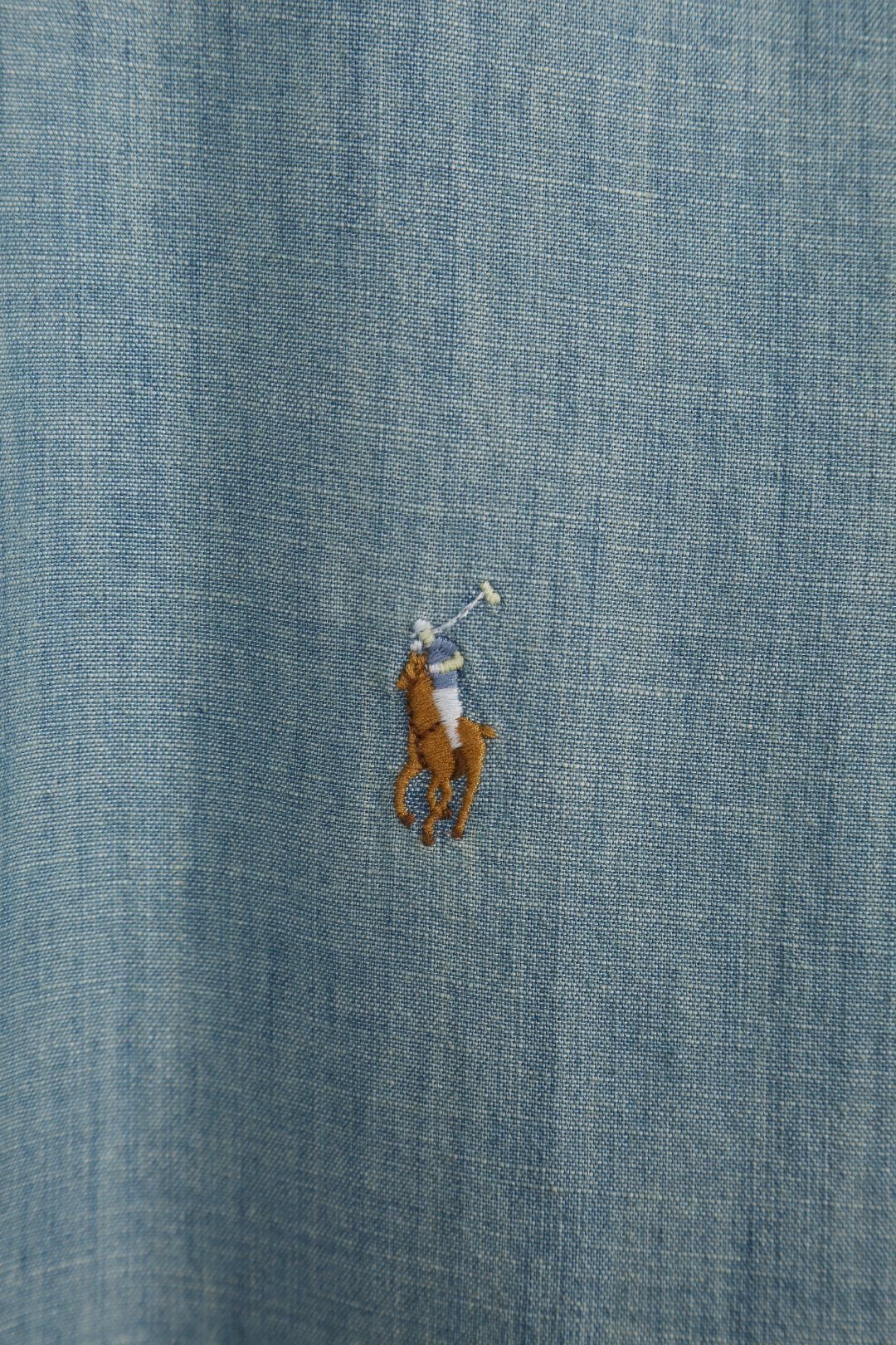 Ralph Lauren Slub Denim Short-Sleeve Button-Up Shirt