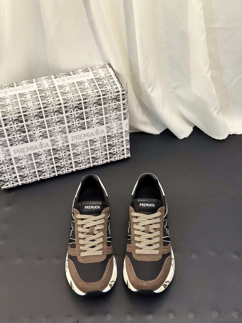Premiata Men's Graphic Sole Low-Top Sneakers