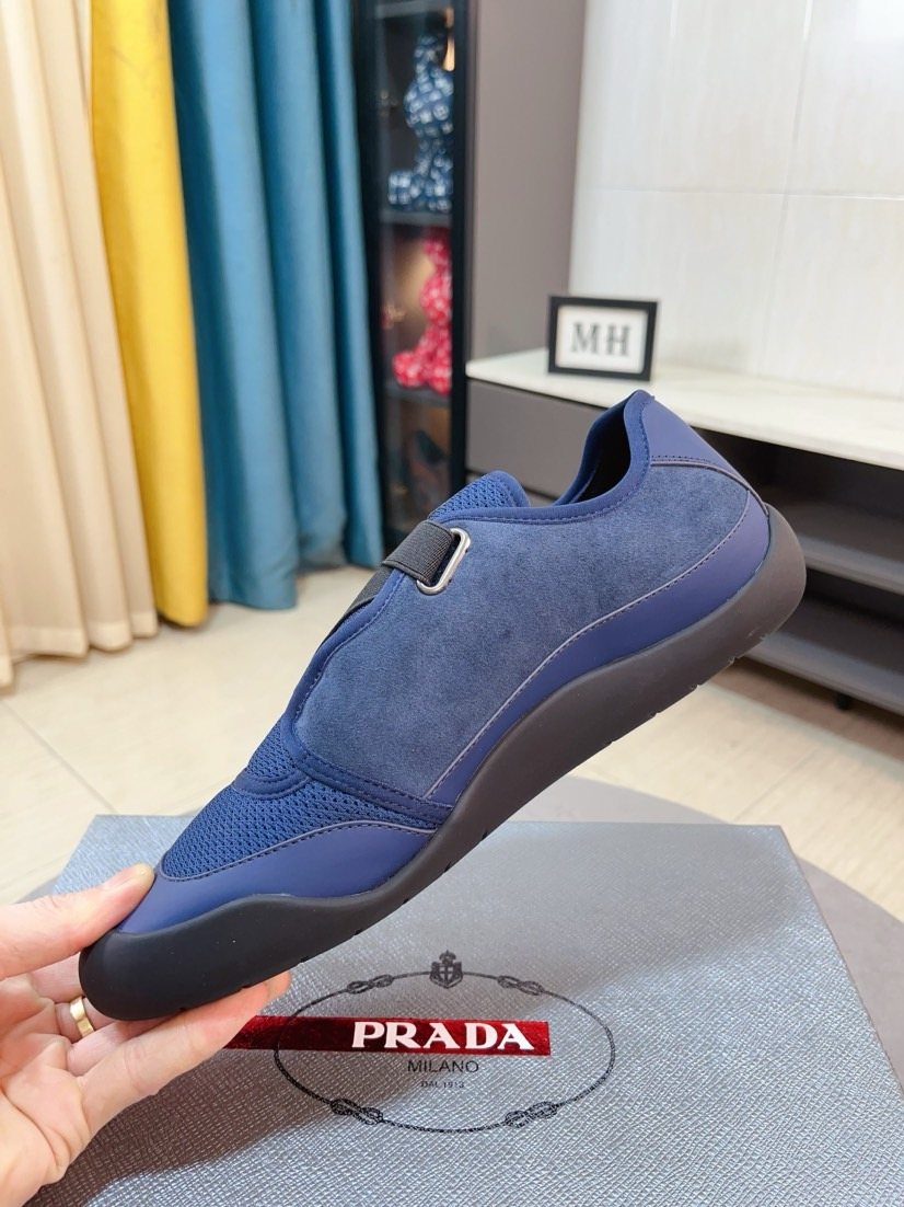Prada Men's Mesh Slip-On Sneakers