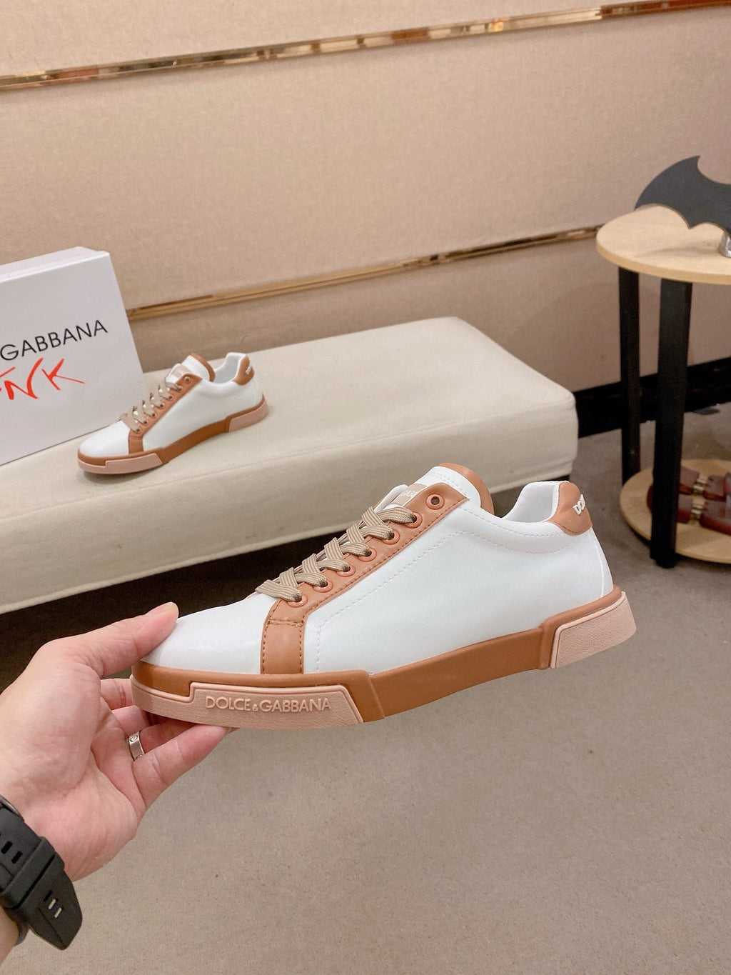 Dolce & Gabbana Low-Top Lace-Up Sneakers - Low-Profile Rubber Sole