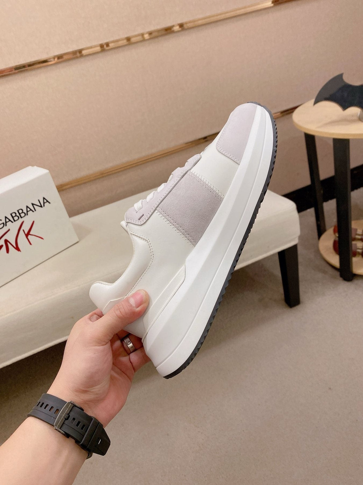 Dolce & Gabbana Men's Logo Panel Low-Top Sneakers