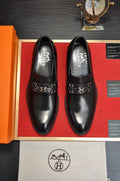 Hermès Men's H-Hardware Leather Loafers