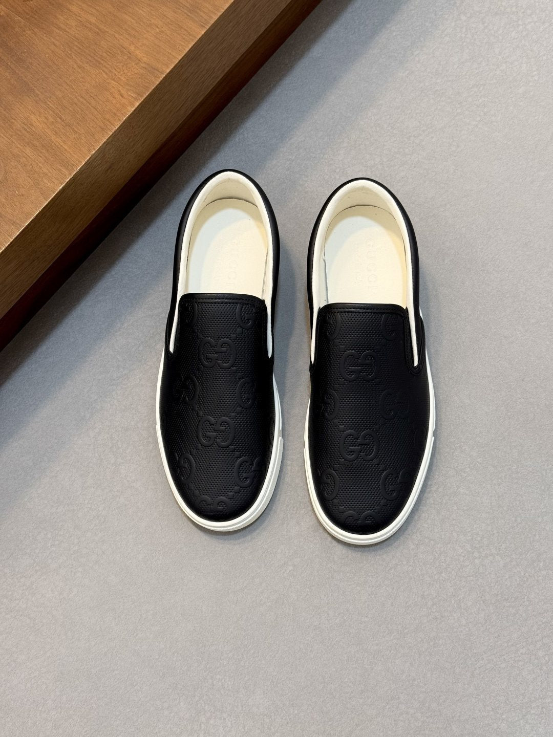 Gucci Embossed Slip-On Sneakers