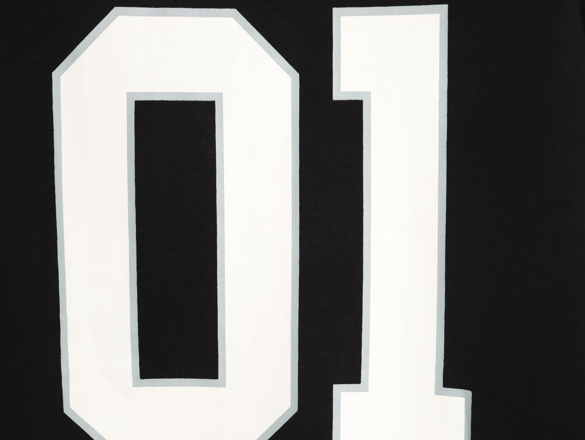 Balenciaga 01 Football-Style Long-Sleeve T-Shirt - Black