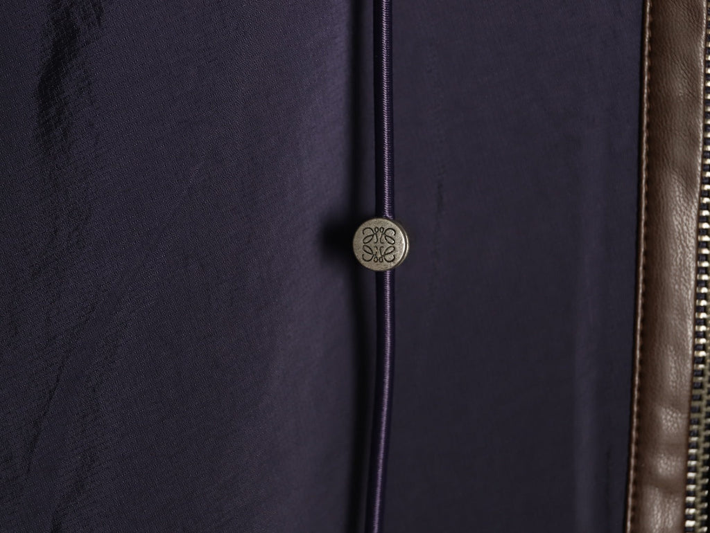 Loewe Contrast-Pocket Hooded Zip Jacket - Navy